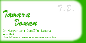 tamara doman business card